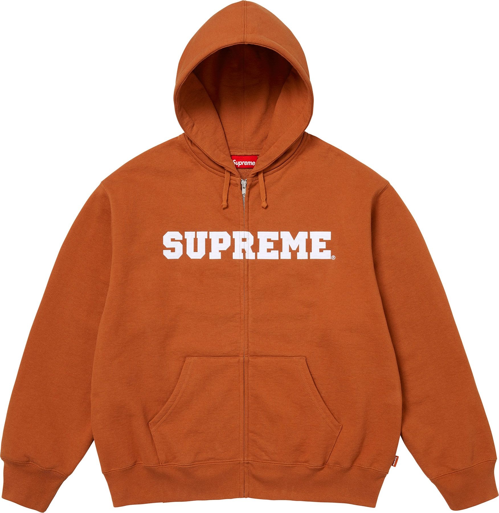 Collegiate Appliqué Zip Up Hooded Sweatshirt view 7
